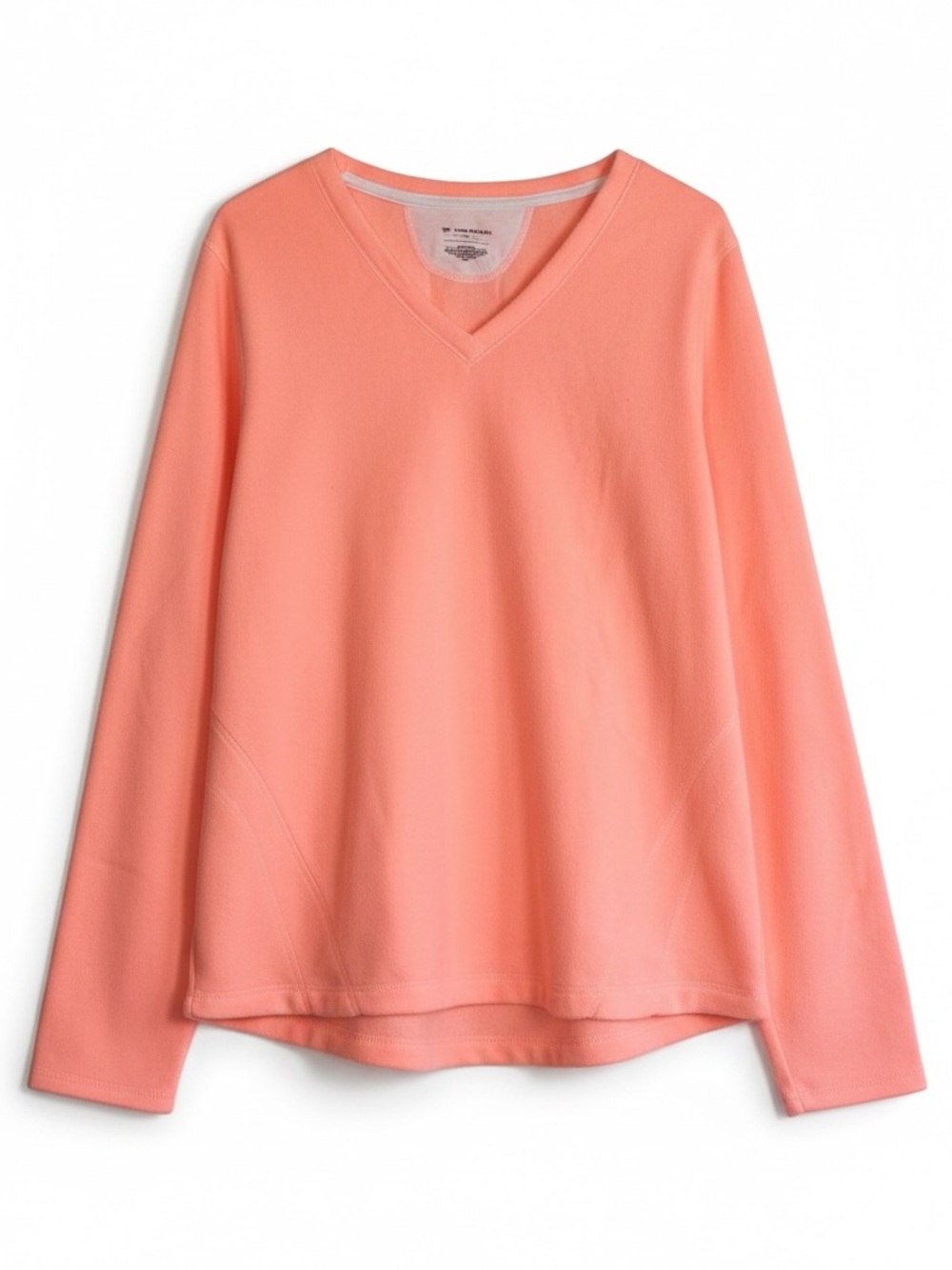 Tek Gear 2X Coral Orange Microfleece Lightweight Fleece Sweatshirt